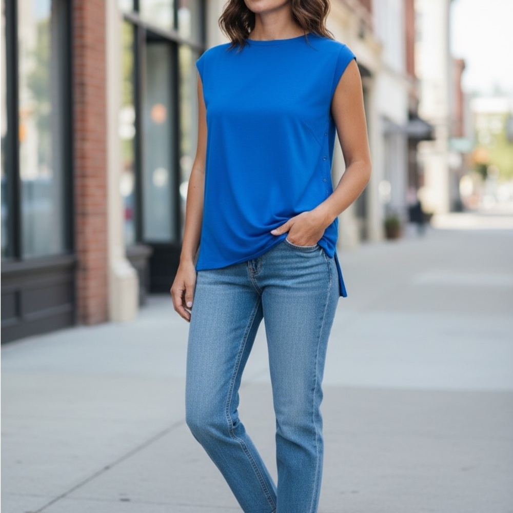 🌺NWT🌺 INC International Concepts Vibrant Blue Top